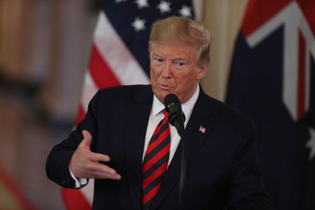 US President Donald Trump speaks during a press conference with Australian Prime Minister Scott Morrison in the East Room of the White House in Washington, DC, on September 20, 2019. [Photo: ALEX EDELMAN/AFP via VCG]