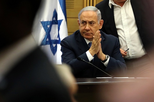 Acting Israeli Prime Minister and leader of the Likud party Benjamin Netanyahu attends his party faction meeting at the Knesset in Jerusalem, Israel, September 23, 2019. [Photo: EPA via IC/ABIR SULTAN]