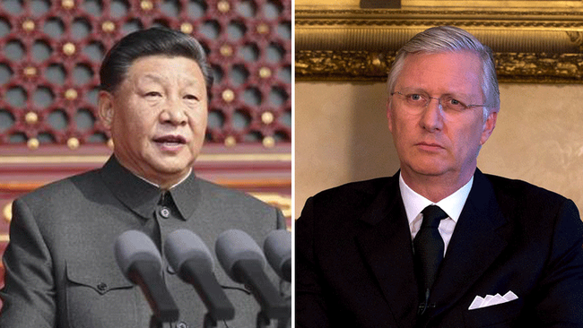 Chinese President Xi Jinping(L) and Belgian King Philippe. [Photo: China Plus]