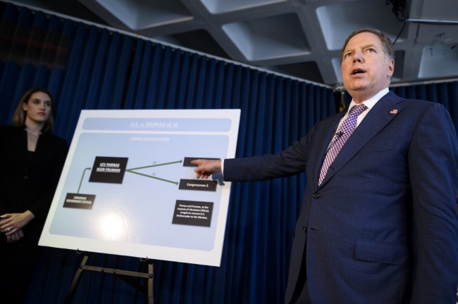 US Attorney for the Southern District of New York Geoffrey Berman speaks during a press conference October 10, 2019 in New York City. [Photo: AFP/Johannes Eisele]