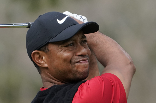 Tiger Woods watches his tee shot on the 2nd hole during the final round of the Zozo Championship PGA Tour at the Accordia Golf Narashino country club in Inzai, east of Tokyo, Japan, Sunday, Oct. 27, 2019. [Photo: AP/Lee Jin-man]