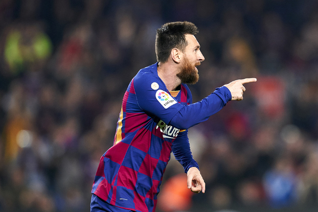 Lionel Messi of FC Barcelona celebrates a goal during the Liga match between FC Barcelona and Real Valladolid CF at Camp Nou on October 29, 2019 in Barcelona, Spain.  [Photo: VCG]