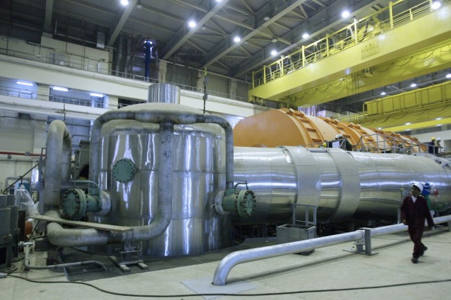 The photo taken on October 26, 2010 shows the inside of reactor at the Bushehr nuclear power plant in Iran. [File photo: AFP]