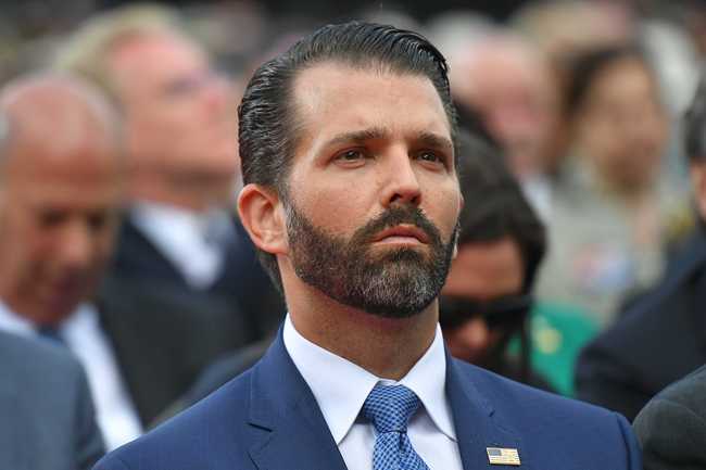 US businessman and son of the US president Donald Trump Jr attends a French-US ceremony at the Normandy American Cemetery and Memorial in Colleville-sur-Mer, Normandy, northwestern France, on June 6, 2019, as part of D-Day commemorations marking the 75th anniversary of the World War II Allied landings in Normandy. [Photo: MANDEL NGAN/AFP]