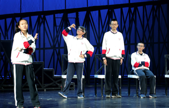 Students performing in last year's showcase of the achievements in drama education in China.[File photo provided to China Plus]