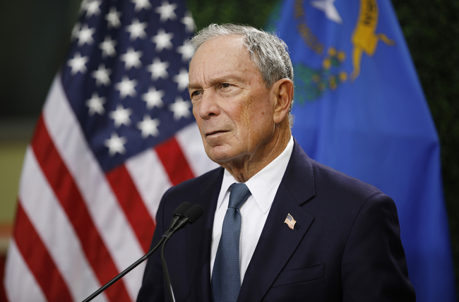 FILE - In this Feb. 26, 2019, file photo, former New York City Mayor Michael Bloomberg speaks at a news conference at a gun control advocacy event in Las Vegas. Tennessee’s top election officials say Bloomberg has requested a petition that would require securing 2,500 signatures from registered voters in less than a month if he wants to qualify for the state’s Democratic presidential primary ballot. The secretary of state’s office confirmed Wednesday, Nov. 13, that Bloomberg requested the ballot petition earlier this week. [Photo: AP/John Locher]