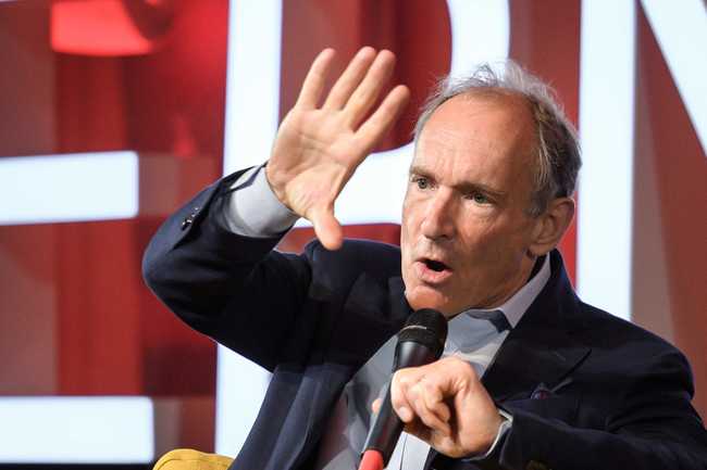 World Wide Web inventor Tim Berners-Lee attends an event to mark 30 years of World Wide Web, on March 12, 2019 at the CERN in Meyrin near Geneva. [Photo: Fabrice COFFRINI/POOL/AFP]