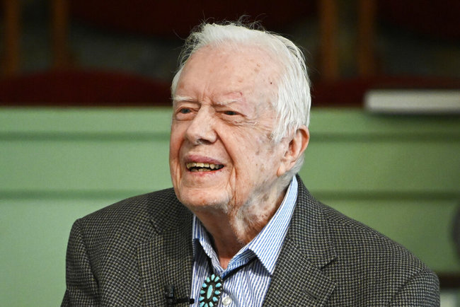 In this Nov. 3, 2019 file photo, former President Jimmy Carter teaches Sunday school at Maranatha Baptist Church in Plains, Ga. [File photo: AP]