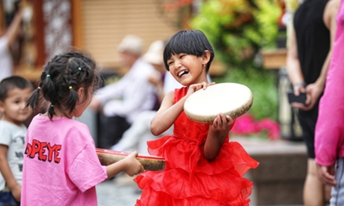 Children in Xinjiang Uyghur Autonomous Region. [Photo: Cui Meng/GT]