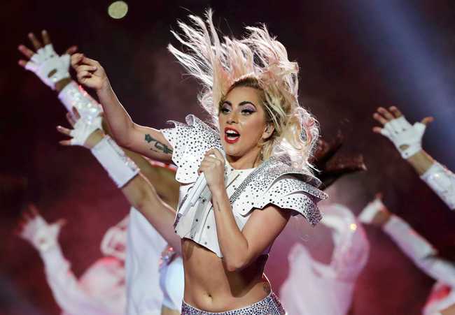 In this Feb. 5, 2017 file photo, Lady Gaga performs during the halftime show of the NFL Super Bowl 51 football game between the Atlanta Falcons and the New England Patriots in Houston. [Photo: AP]