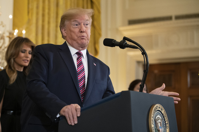 President Donald Trump speaks during a Hanukkah reception in the East Room of the White House Wednesday, Dec. 11, 2019, in Washington. [Photo: AP]