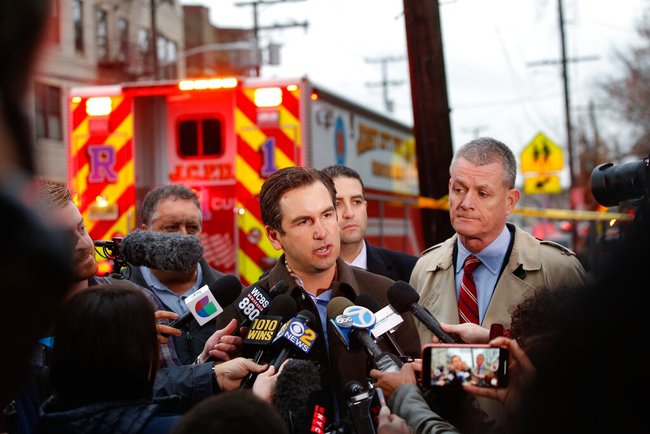 Jersey City, N.J., Mayor Steven Fulop speaks during a press conference at the scene of a shooting, Tuesday, Dec. 10, 2019, in Jersey City, N.J. [Photo: AP]