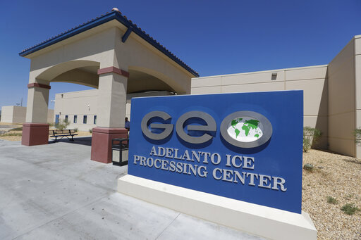 In this Aug. 28, 2019, file photo, the Adelanto U.S. Immigration and Enforcement Processing Center operated by GEO Group, Inc. (GEO), a Florida-based company specializing in privatized corrections, is viewed in Adelanto, Calif. [File photo: AP]