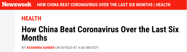 Zpráva amerického týdeníku Newsweek: Jak Čína porazila nový koronavirus za posledních šest měsíců