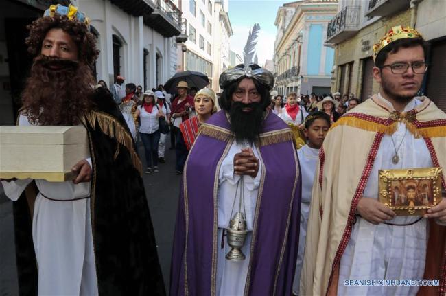 Celebración del Día de Reyes, en Quito, Ecuador