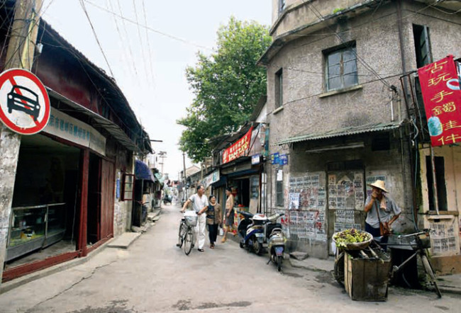 La calle Rongzhuangjie en la ciudad de Nanjing