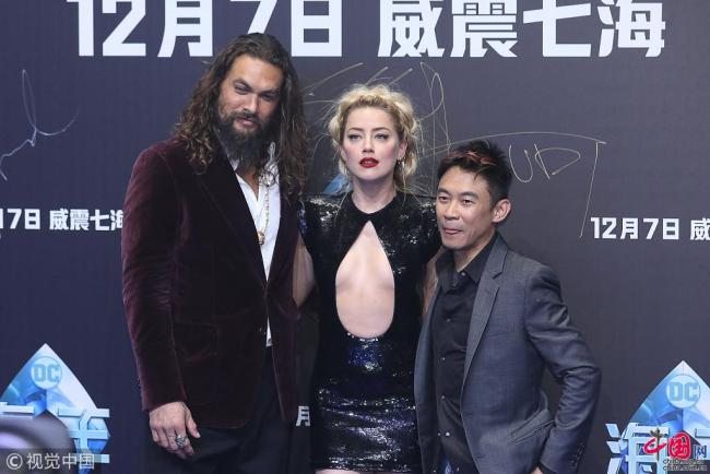 Amber Heard à Beijing pour promouvoir le film Aquaman