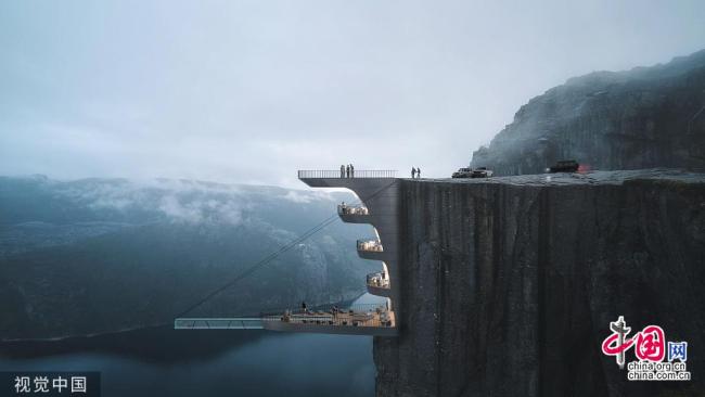 Un studio d’architecture imagine un hôtel sur la fameuse falaise de Preikestolen