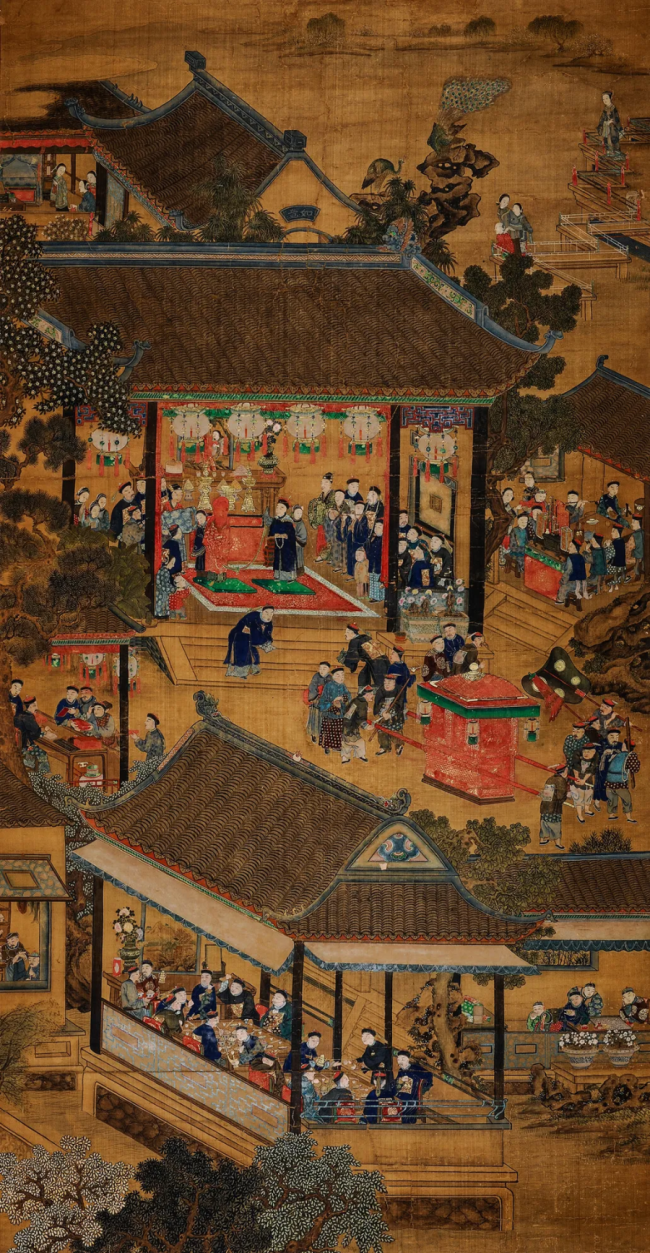 «Γάμος», ζωγραφικό έργο της δυναστείας των Τσινγκ στη συλλογή του Changsha Grand View Culture. 