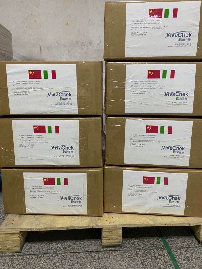 5.000 reagenti per la rilevazione rapida del COVID-19 vengono inviati in Italia