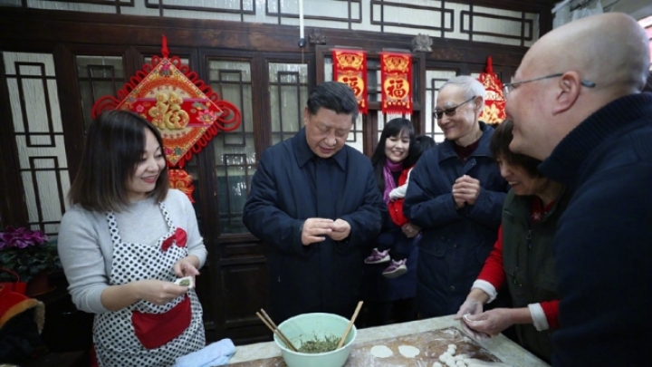 Xi Jinping visita população de Beijing pelo Ano Novo Chinês