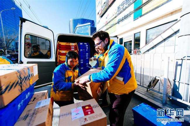 Почтовые службы Китая в 2017 обработали более 40 миллиардов посылок 