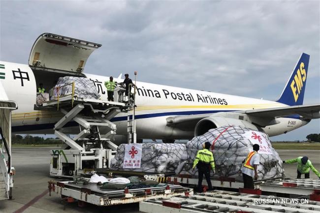 Первая партия гуманитарной помощи от китайского правительства прибыла в Индонезию