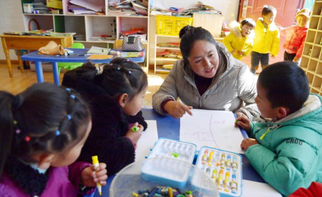 Коефіцієнт зарахування в дитячі садочки у Тибетському АР перевищив 87%