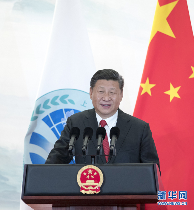 چینی صدر مملکت شی جن پھنگ کی جانب سے ایس سی او  سمٹ میں شریک غیر ملکی رہنماوں کے اعزاز میں  ضیافت  کا اہتمام