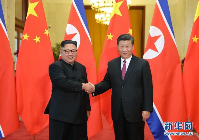 چینی صدر اور شمالی کوریا کے سربراہ کی ملاقات 