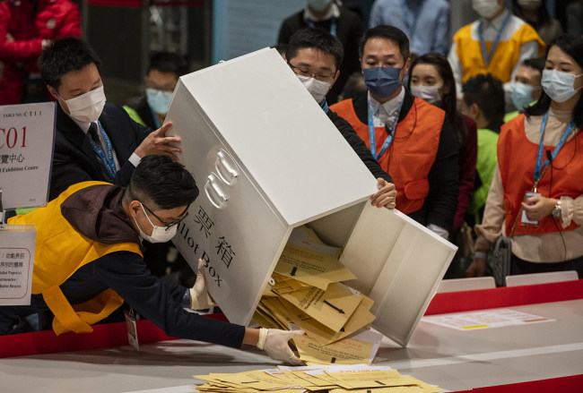 Llogaritje e votave, Hong Kong(VCG)