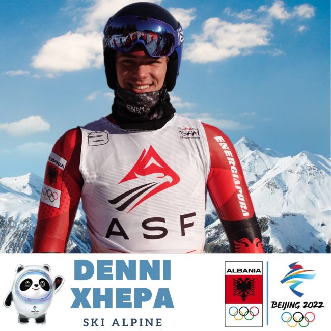 Deni Xhepa skiatori shqiptar (Federata e Skive)