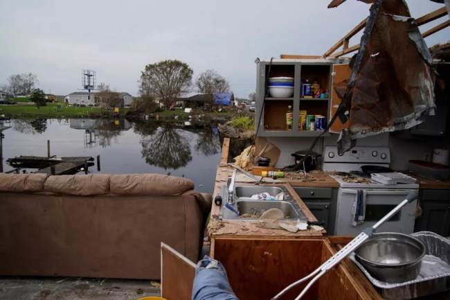 Na snímku je postižená oblast v americkém státě Louisianě, kterou zasáhl hurikán Ida.