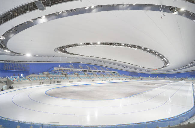 Snímek: Pohled do stadionu „Ledová stuha“ v Pekingu, Čína; 28. ledna 2021. /CFP