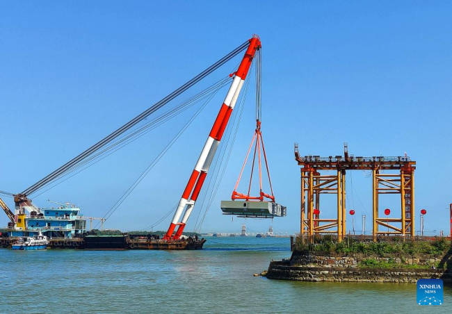 Izgradnja mosta Hungćimen u Guangdungu