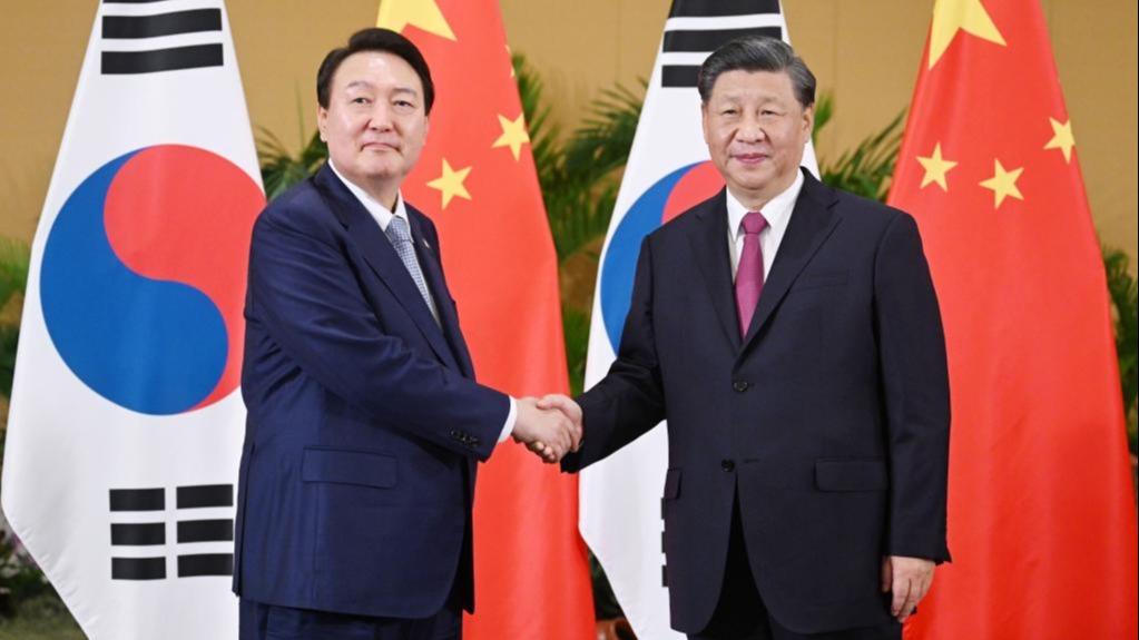 شی جین پینگ با رئیس جمهور کره جنوبی  ملاقات کردا
