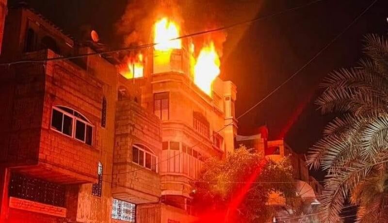 مرگ ۲۱ فلسطینی در آتش سوزی در شمال نوار غزها