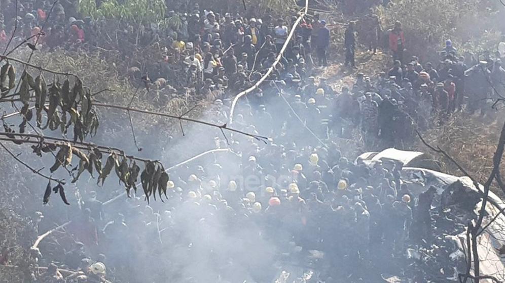 काठमाडौँबाट पोखरा उडेको यती एयरलाइन्सको विमान दुर्घटनामा
