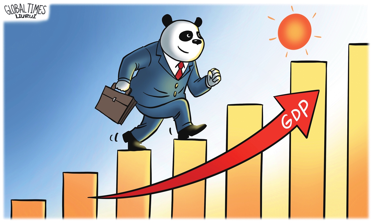 کاریکاتور| روند صعودی تولید ناخالص داخلی چین