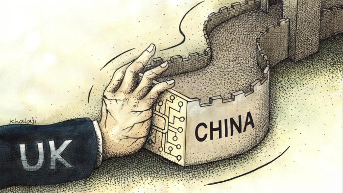 کاریکاتور: قصد سیاسی بریتانیا از اقدام علیه  شرکت‌های چینی