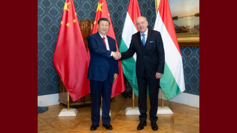 گفتگوی روسای جمهور چین و مجارستان در بوداپستا