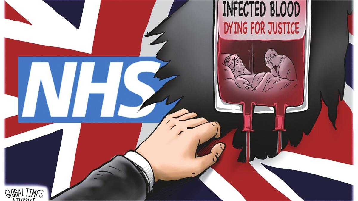 کاریکاتور| اسرار خون آلود؛ رسوایی بی‌پایان سیستم سلامت انگلیس
