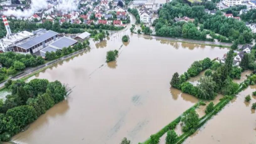 Dauerregen verursacht Überschwemmungen in Süddeutschland
