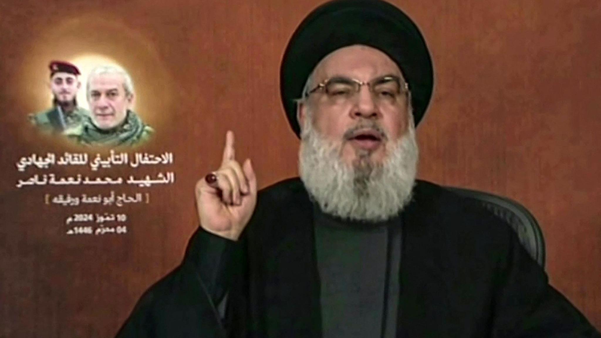رهبر حزب الله لبنان: در صورت آتش‌بس در غزه، ما هم به آتش‌بس متعهد هستیما