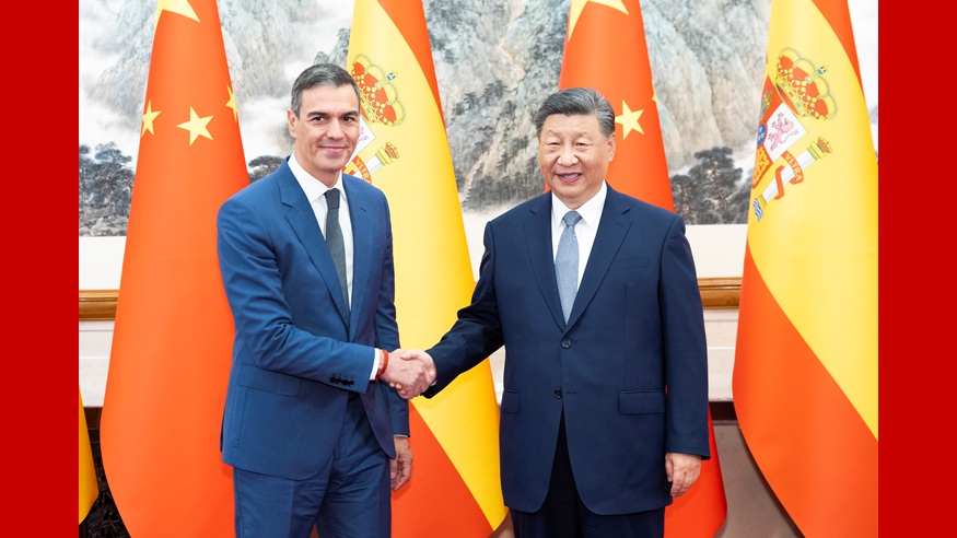 Xi Jinping spotkał się z premierem Hiszpanii Pedro Sanchezem