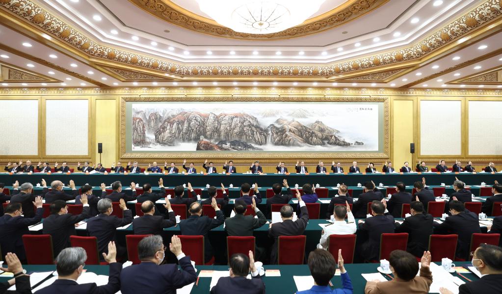 Zhvillohet mbledhja e parë e presidiumit të Kongresit të 20-të Kombëtar të PKK-së, 15 tetor 2022, Pekin(Foto:Xinhua)
