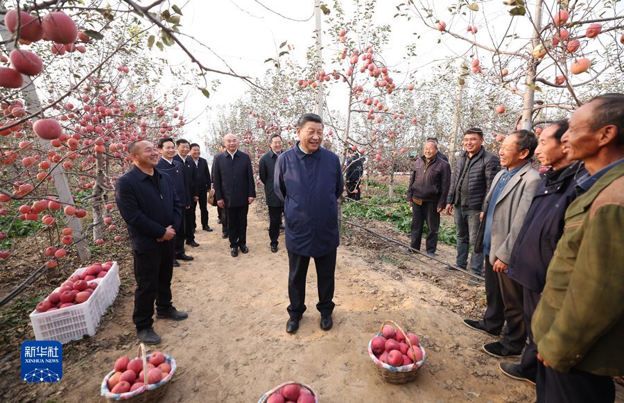 Presidenti kinez Xi Jinping në vizitë në fshatin Nangou të provincës Shaanxi të Kinës Veriperëndimore(Foto:Xinhua)
