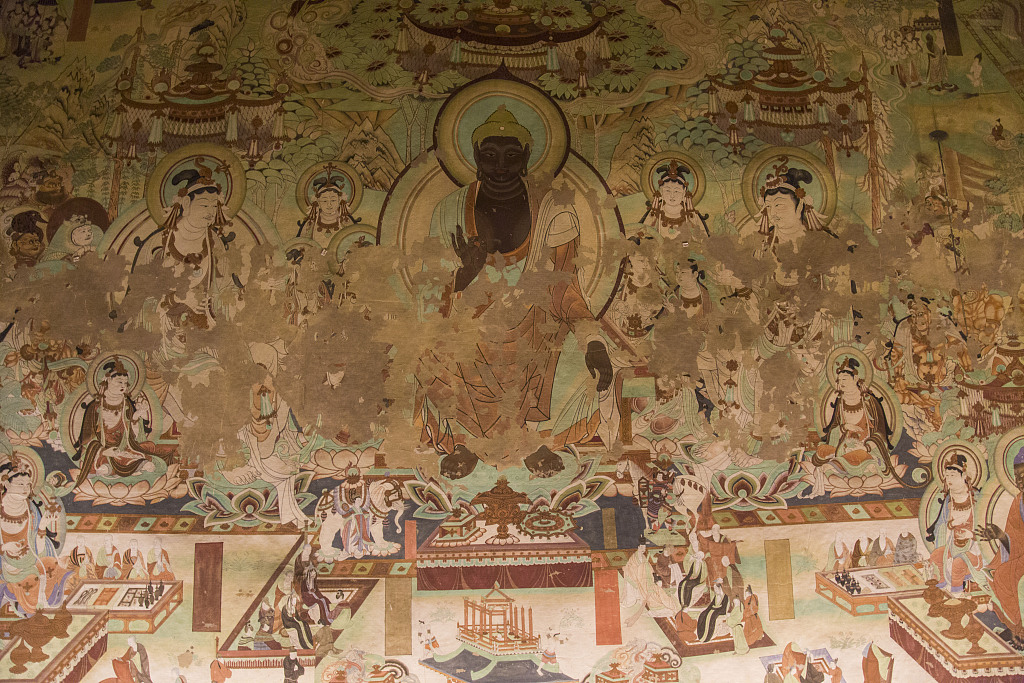 Οι τοιχογραφίες των Σπηλαίων Μογκάο είναι διαμάντια της βουδιστικής τέχνης. Αυτά τα έργα τέχνης παρουσιάζουν επιρροές από την Ινδία και την Κεντρική Ασία όσον αφορά τόσο το περιεχόμενο όσο και τις τεχνικές ζωγραφικής. /CFP