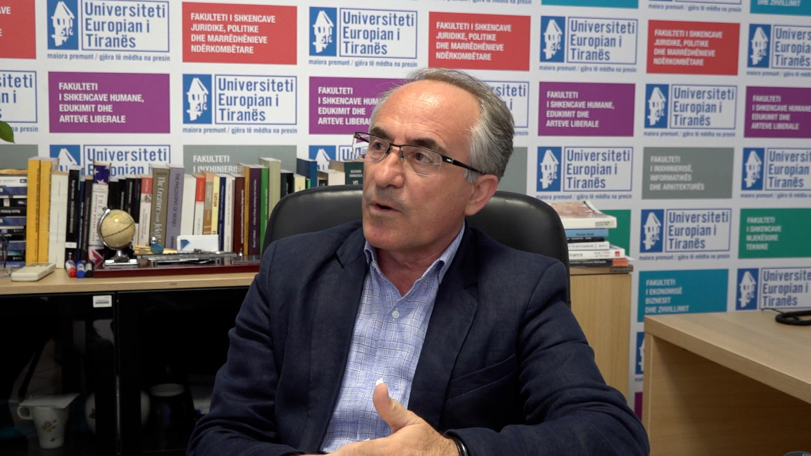 Prof.dr.Selami Xhepa, President  i Universitetit Europian të Tiranës (Foto CMG)
