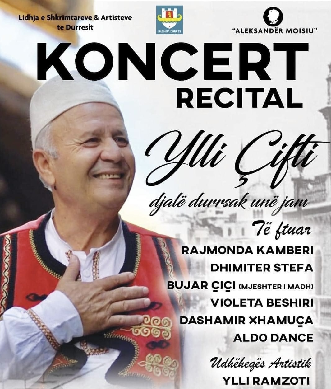 Posteri i koncertit recital te kengetarit Ylli Cifti (Facebook)